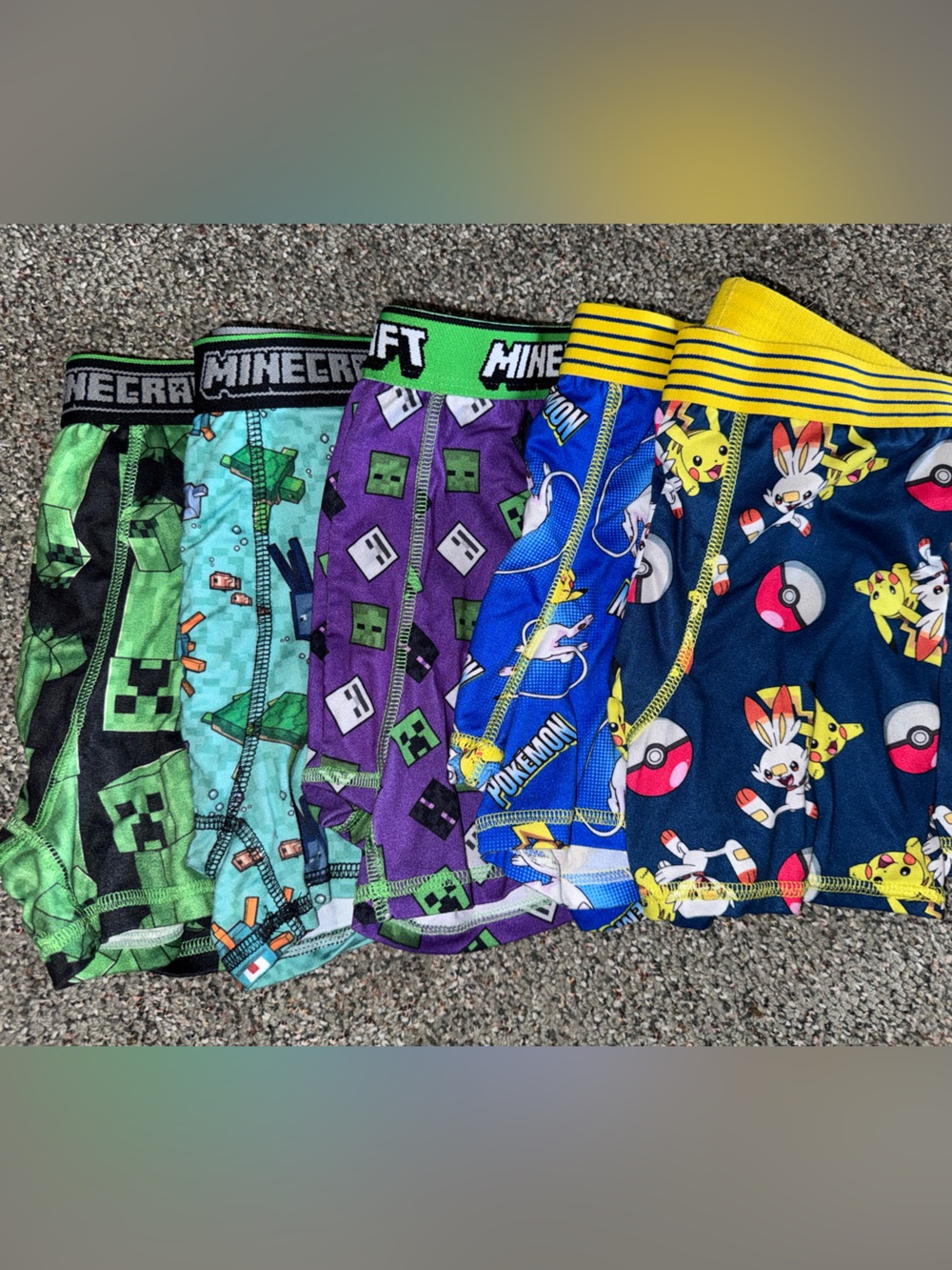 Minecraft & Pokémon Boys’ Character Boxer Shorts - Size L 10/12